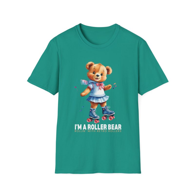 Retro Roller Bears (Design B) ADULTS Unisex Softstyle T-Shirt - Image 8