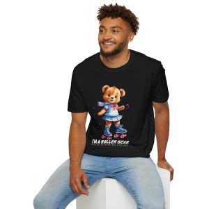 Retro Roller Bears (Design B) ADULTS Unisex Softstyle T-Shirt - Image 2