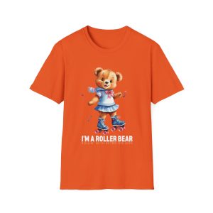 Retro Roller Bears (Design B) ADULTS Unisex Softstyle T-Shirt - Image 5