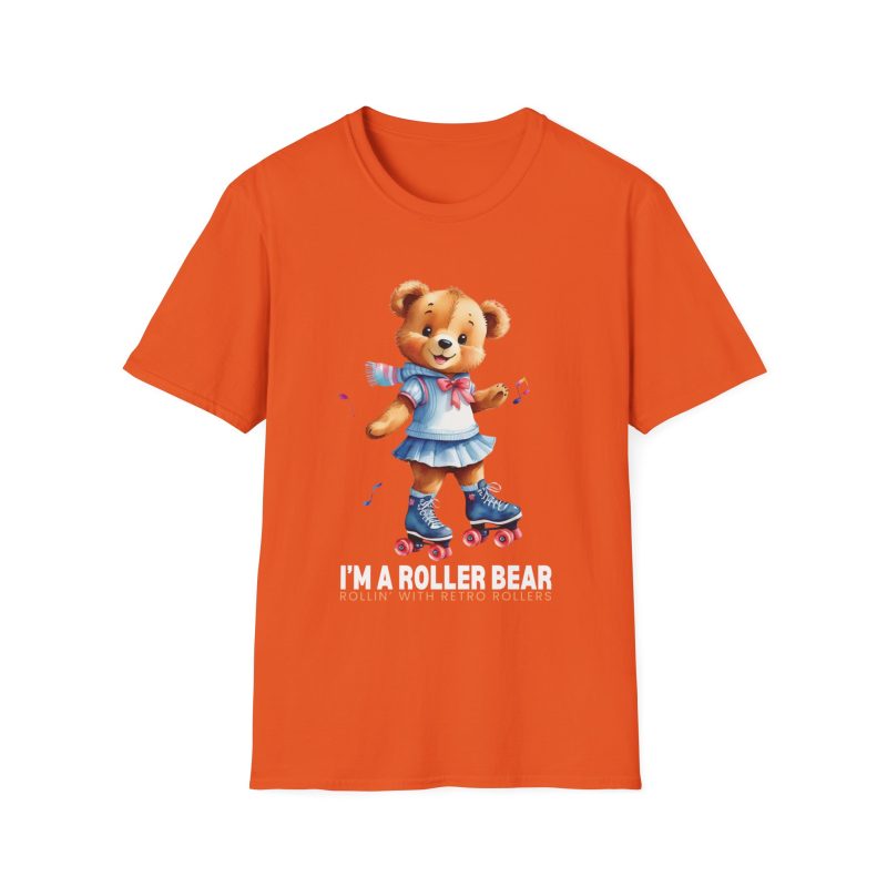 Retro Roller Bears (Design B) ADULTS Unisex Softstyle T-Shirt - Image 5