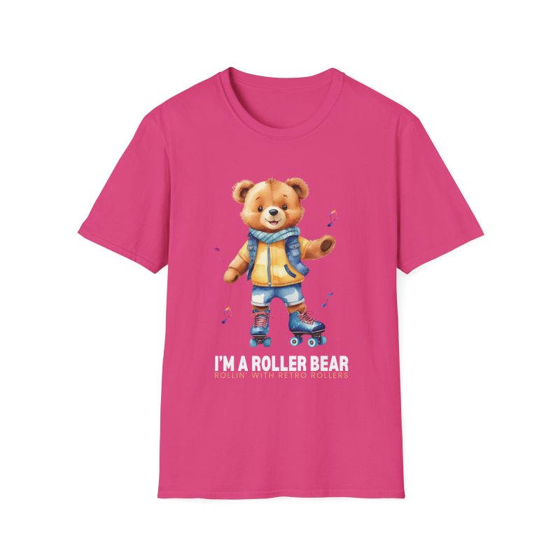 Retro Roller Bears (Design A) ADULTS Unisex Softstyle T-Shirt - Image 13