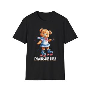 Retro Roller Bears (Design B) ADULTS Unisex Softstyle T-Shirt