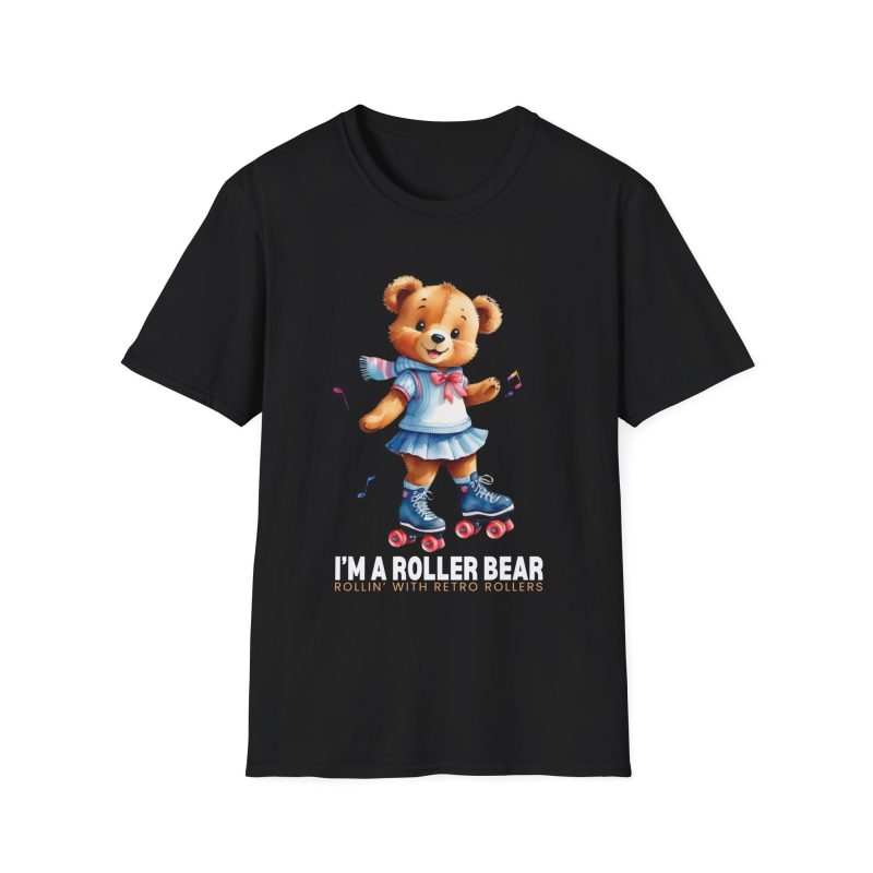 Retro Roller Bears (Design B) ADULTS Unisex Softstyle T-Shirt