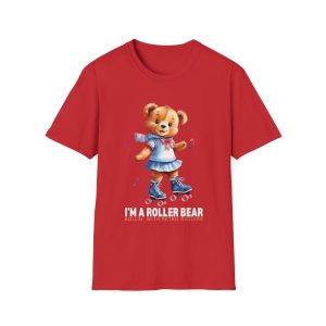Retro Roller Bears (Design B) ADULTS Unisex Softstyle T-Shirt - Image 15