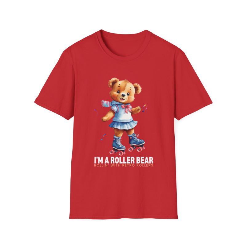 Retro Roller Bears (Design B) ADULTS Unisex Softstyle T-Shirt - Image 15
