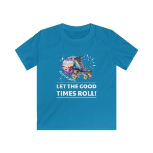 Retro Rollers Let the Good Times Roll: KIDS Softstyle T-Shirt - Image 4