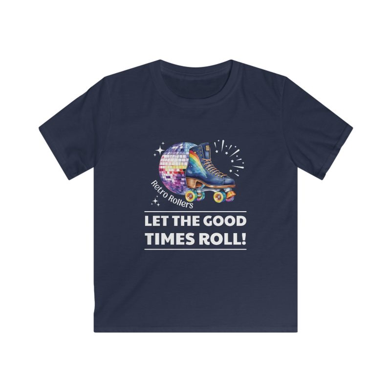 Retro Rollers Let the Good Times Roll: KIDS Softstyle T-Shirt - Image 6
