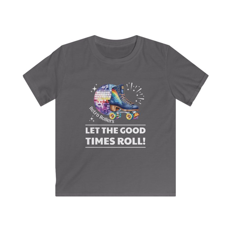 Retro Rollers Let the Good Times Roll: KIDS Softstyle T-Shirt - Image 10