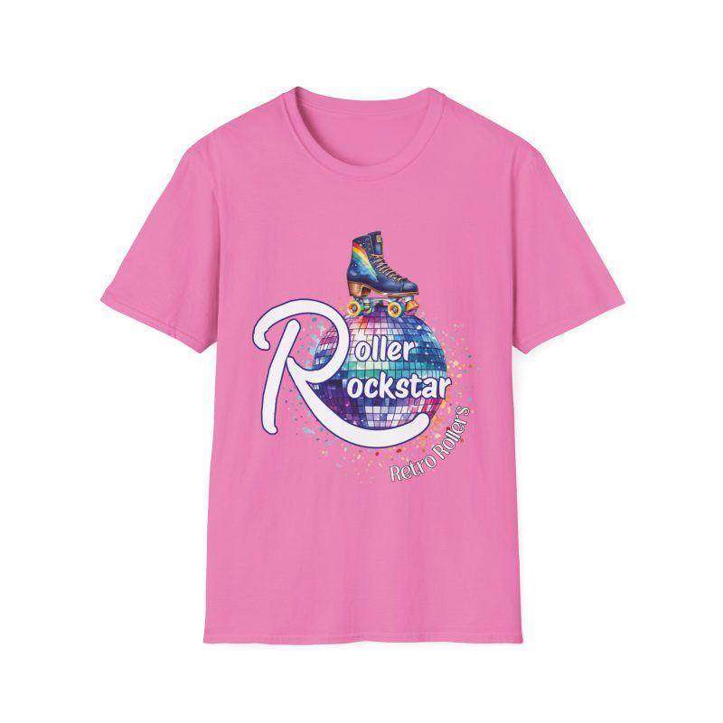 Roller Rockstar Retro Rollers - ADULTS Unisex Softstyle T-Shirt - Image 12