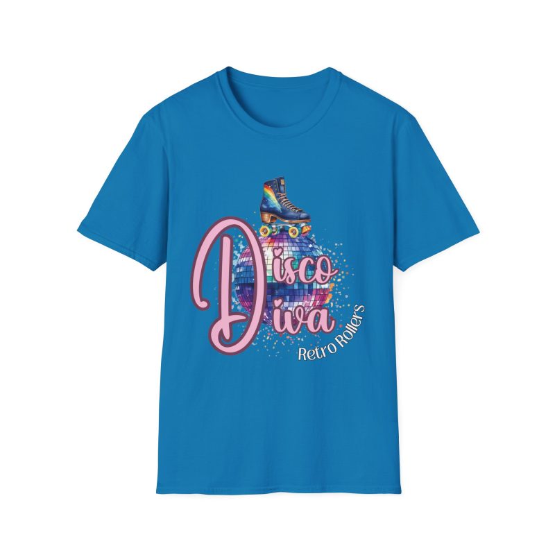 Disco Diva Retro Rollers ADULTS Unisex Softstyle T-Shirt - Image 9