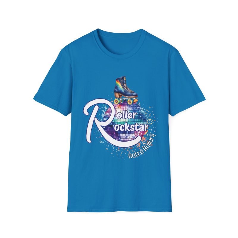 Roller Rockstar Retro Rollers - ADULTS Unisex Softstyle T-Shirt - Image 9