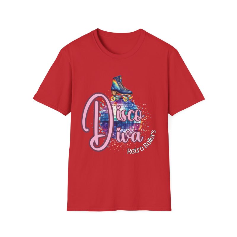 Disco Diva Retro Rollers ADULTS Unisex Softstyle T-Shirt - Image 15