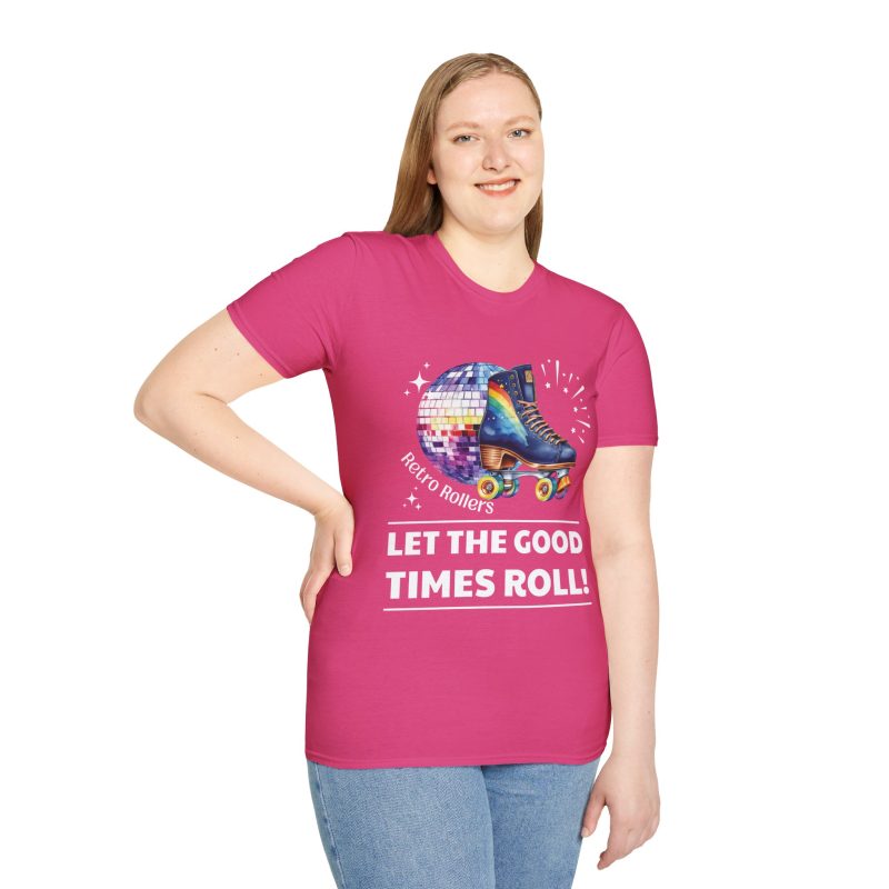 Retro Rollers: Let The Good Times Roll ADULTS Unisex Softstyle T-Shirt - Image 14