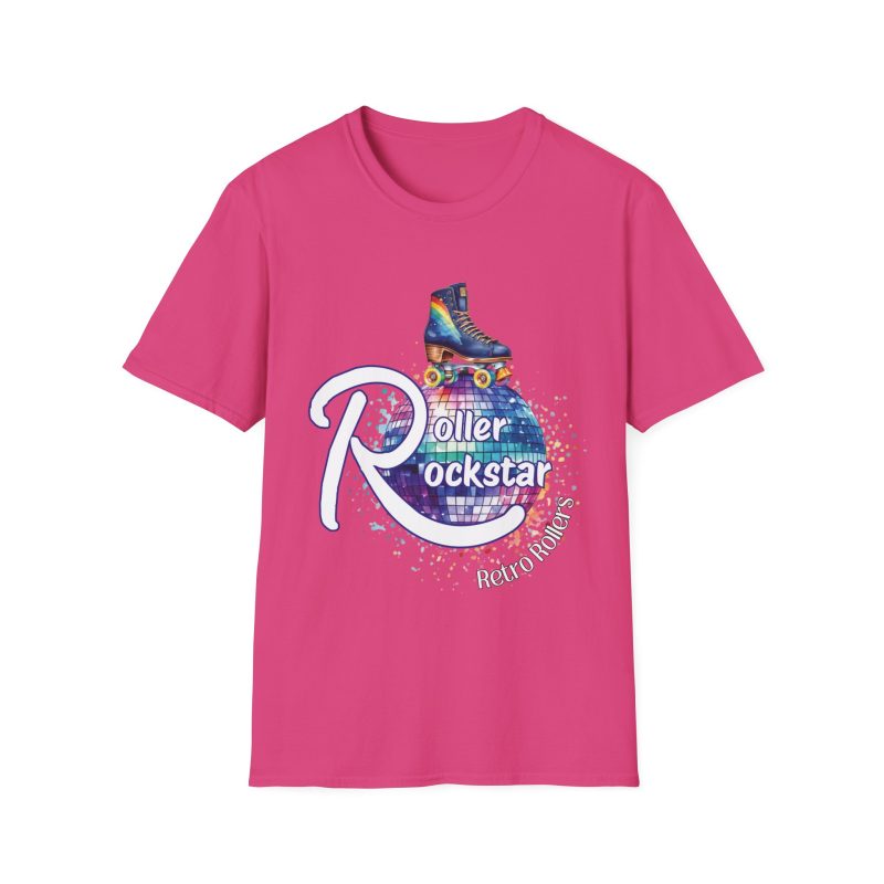 Roller Rockstar Retro Rollers - ADULTS Unisex Softstyle T-Shirt - Image 13