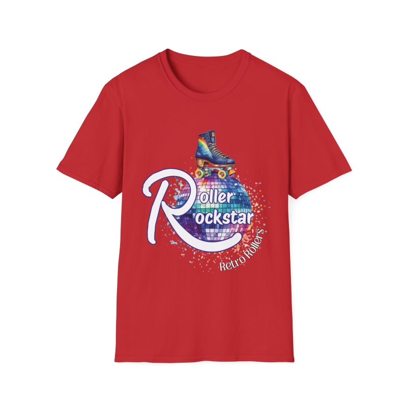 Roller Rockstar Retro Rollers - ADULTS Unisex Softstyle T-Shirt - Image 15