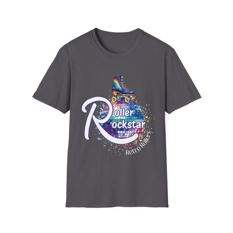 Roller Rockstar Retro Rollers - ADULTS Unisex Softstyle T-Shirt - Image 18