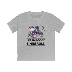 Retro Rollers Let the Good Times Roll: KIDS Softstyle T-Shirt - Image 5