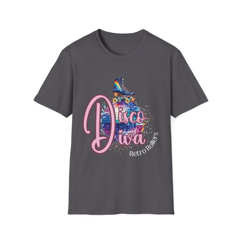 Disco Diva Retro Rollers ADULTS Unisex Softstyle T-Shirt - Image 18