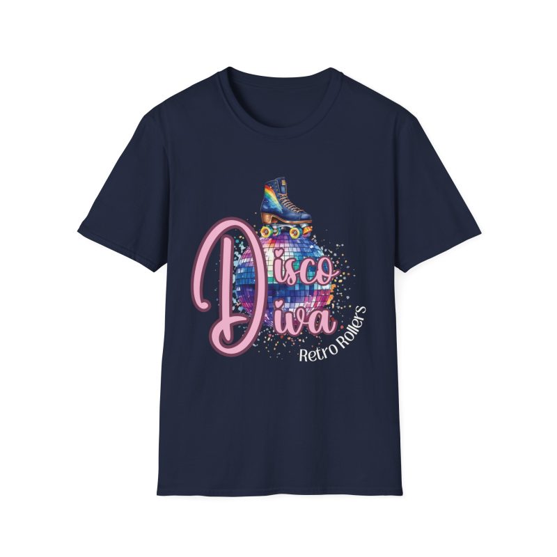 Disco Diva Retro Rollers ADULTS Unisex Softstyle T-Shirt - Image 10