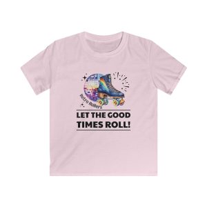 Retro Rollers Let the Good Times Roll: KIDS Softstyle T-Shirt - Image 9