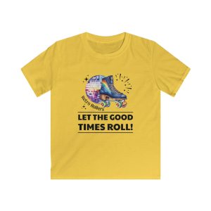 Retro Rollers Let the Good Times Roll: KIDS Softstyle T-Shirt - Image 2