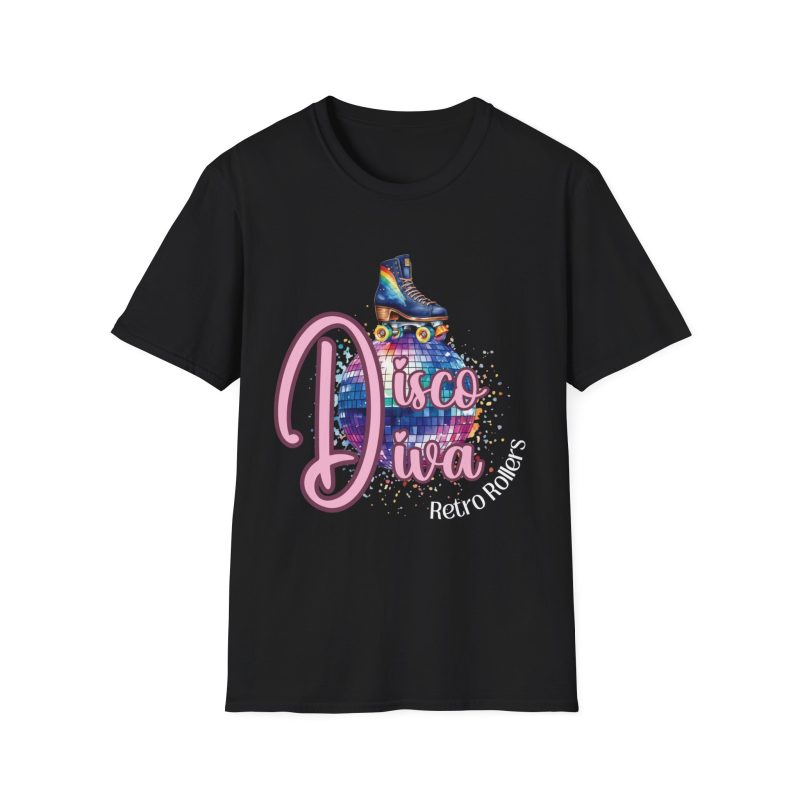 Disco Diva Retro Rollers ADULTS Unisex Softstyle T-Shirt