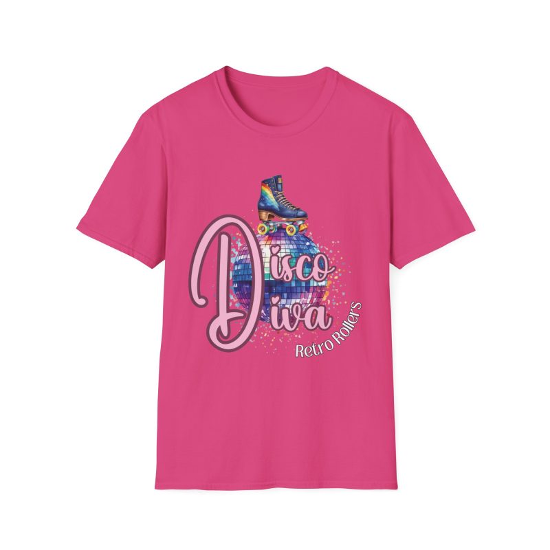 Disco Diva Retro Rollers ADULTS Unisex Softstyle T-Shirt - Image 13