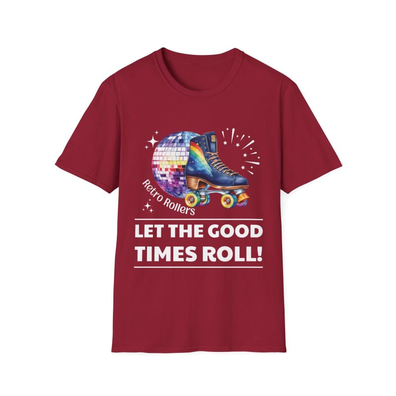 Retro Rollers: Let The Good Times Roll ADULTS Unisex Softstyle T-Shirt - Image 16