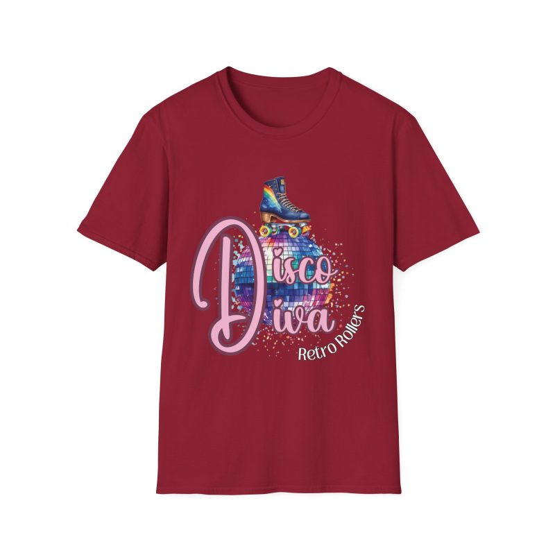 Disco Diva Retro Rollers ADULTS Unisex Softstyle T-Shirt - Image 16