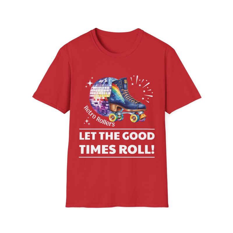 Retro Rollers: Let The Good Times Roll ADULTS Unisex Softstyle T-Shirt - Image 15