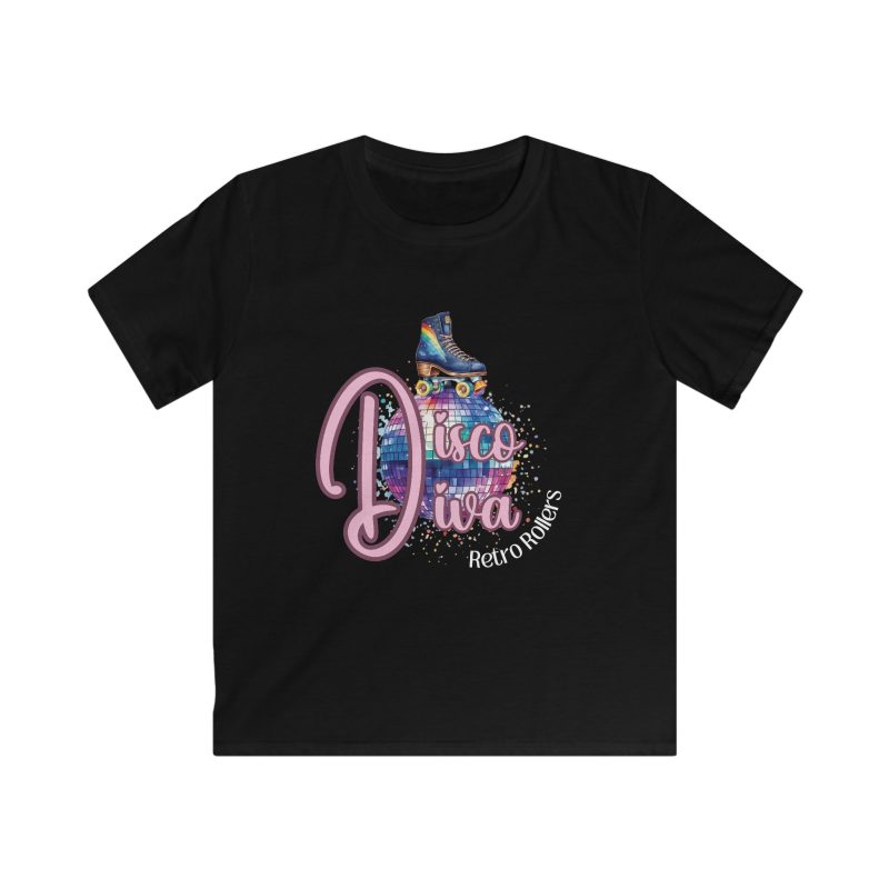 Disco Diva Retro Rollers KIDS Softstyle T-Shirt