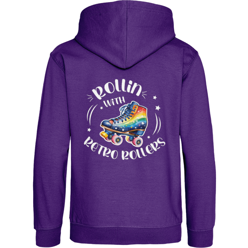 KIDS: Rollin' With Retro Rollers (Rainbow) AWDis Kids Hoodie