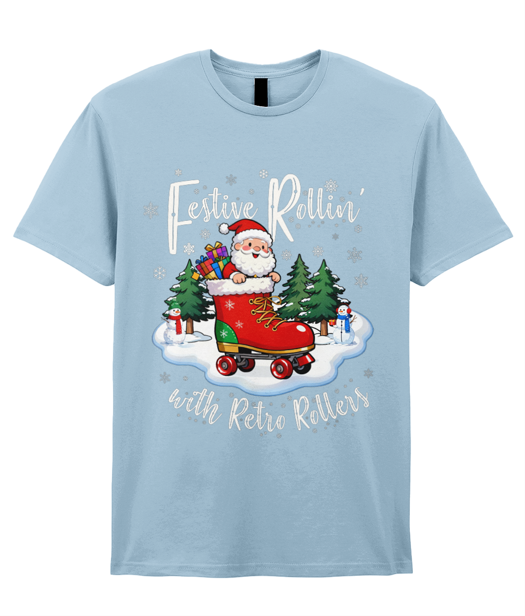 ADULTS: Festive Rollin' Xmas Boot Gildan SoftStyle® Ringspun T-Shirt