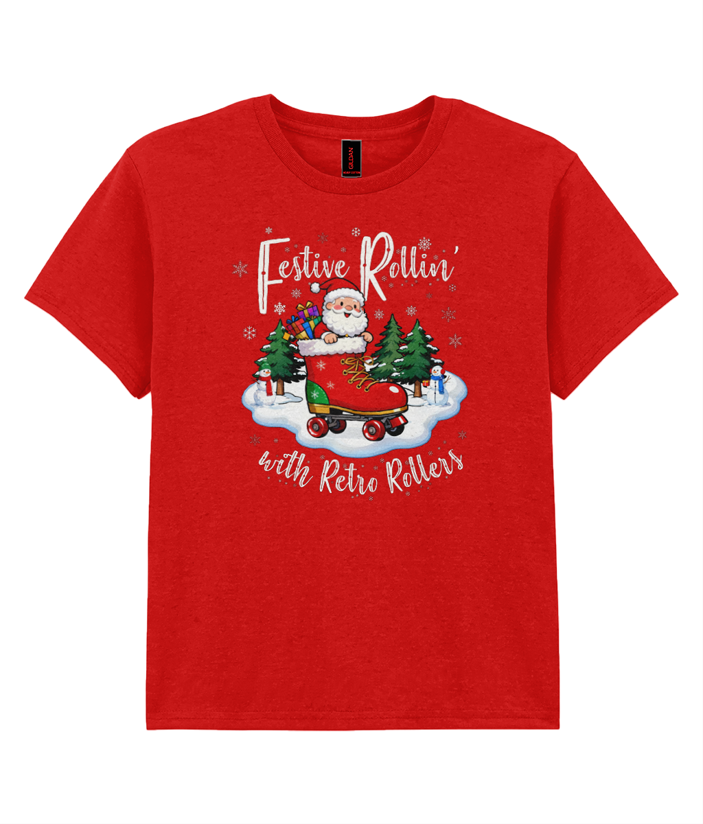 KIDS: Festive Rollin Xmas Boot Gildan Kids SoftStyle® Ringspun