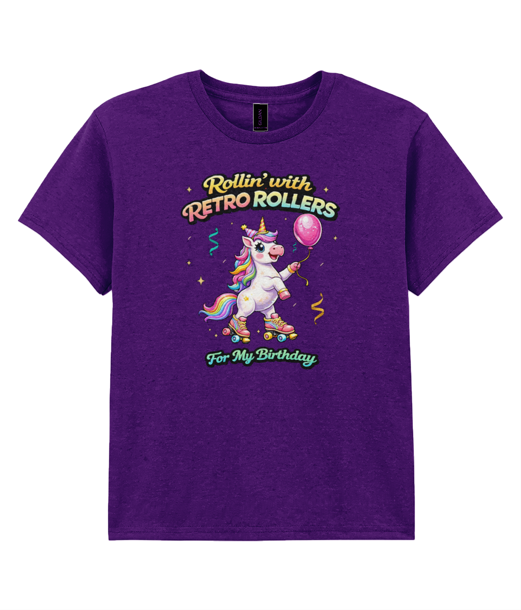 KIDS: Unicorn Birthday Vibes - Gildan Kids SoftStyle Ringspun T-Shirt