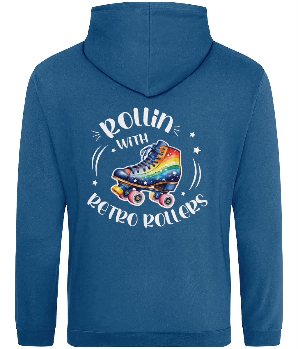 AWDis College Hoodie Rollin' With Retro Rollers (Rainbow)