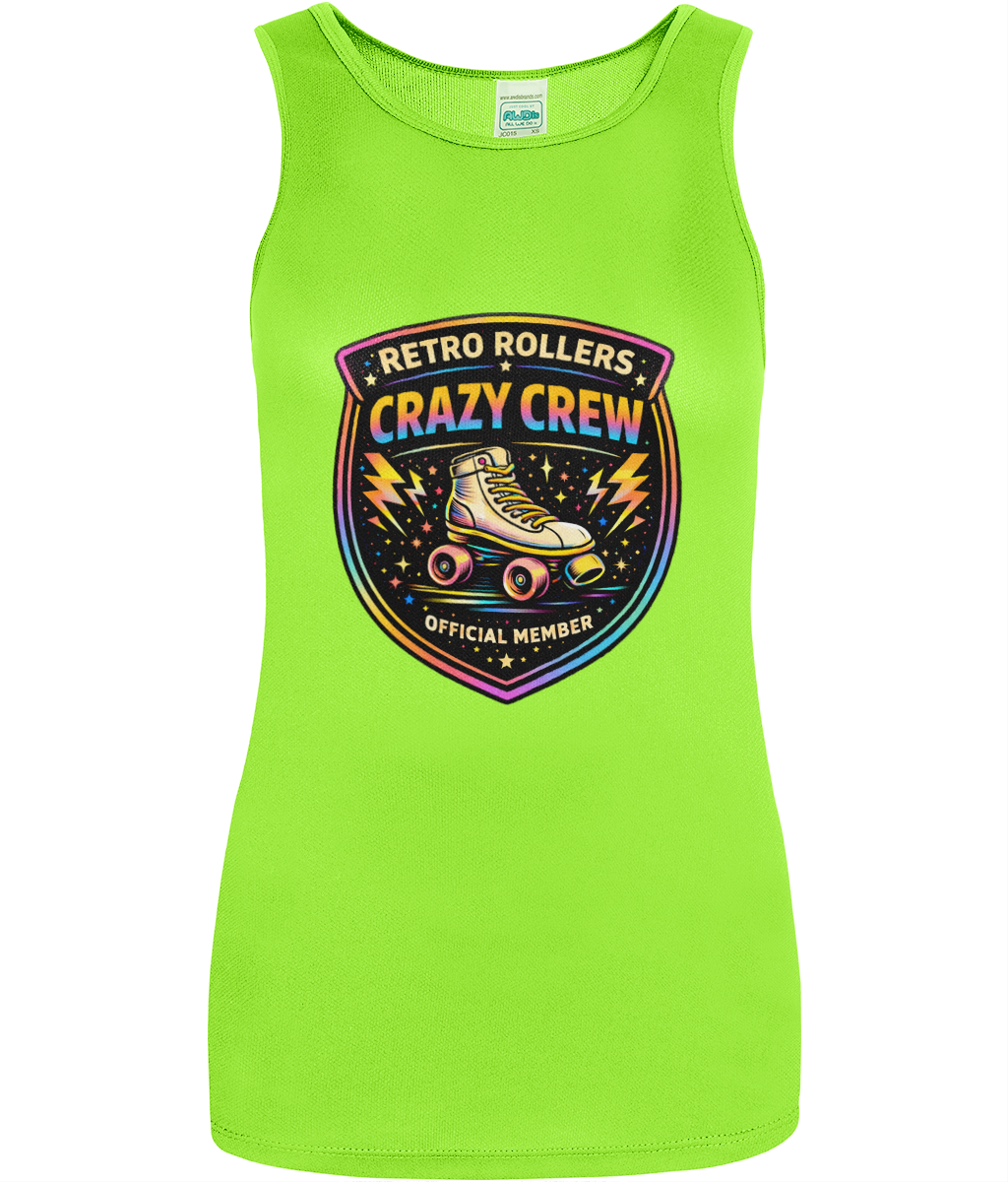 WOMENS:  RETRO ROLLER MEMBER Crazy Crew - AWDis Just Cool Women's Cool Vest